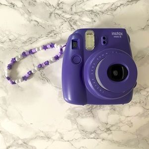 ☯️💟💜purple instax mini 8 w/charm 💜💟☯️